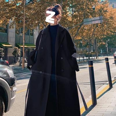 Palton de Lână pentru Femei Mărimi Mari de Primăvară și Toamnă Lungime Medie Sub Genunchi Subțire Palton Gros de Lână High-end