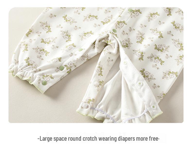 All-Season Cotton Baby Bodysuit: Long Sleeve Newborn Outfit for Girls