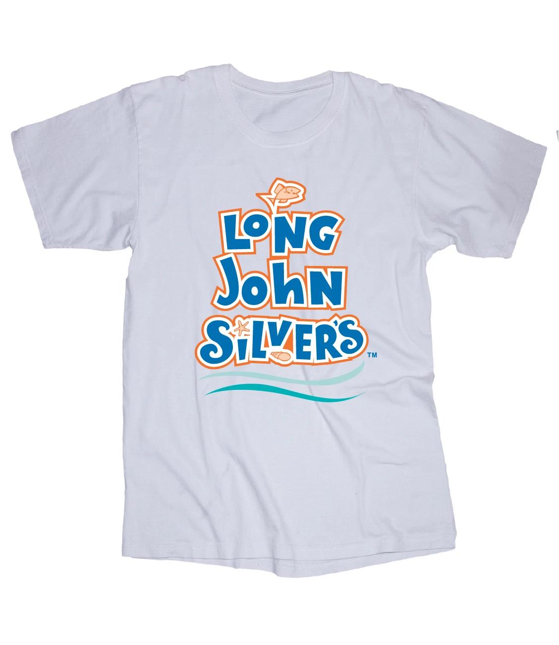 Long John Silver s logo White T-shirt S