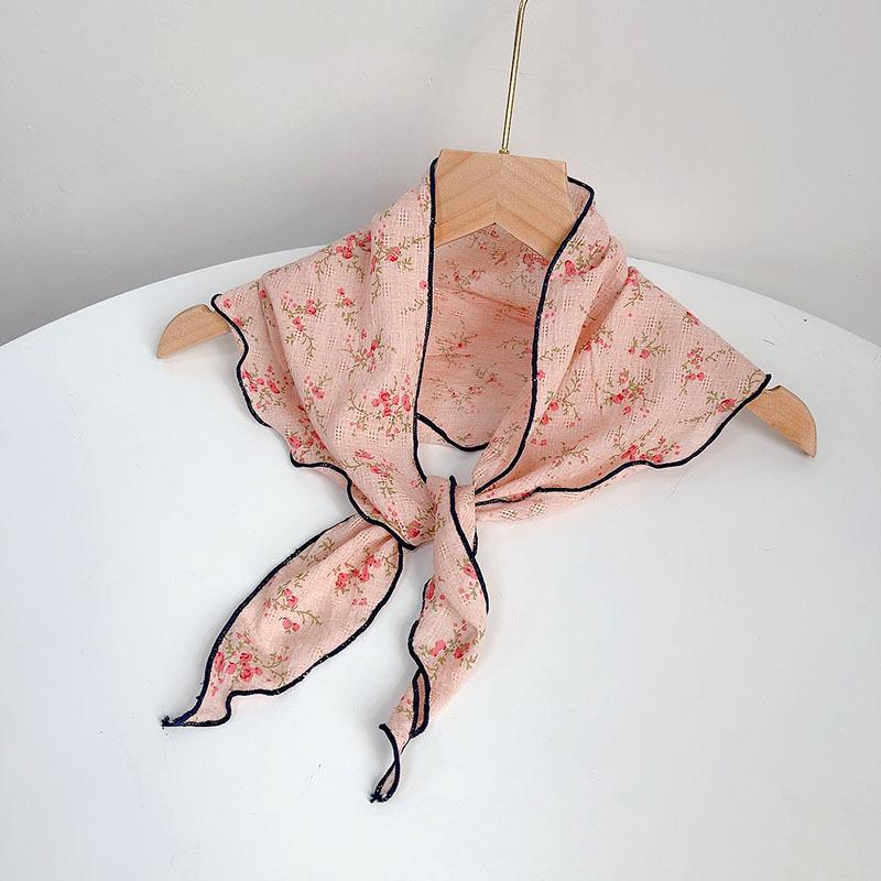 Summer New Triangle Soft Neck Protection Scarf Children's Cute Small Scarf Parent-child Small Scarves