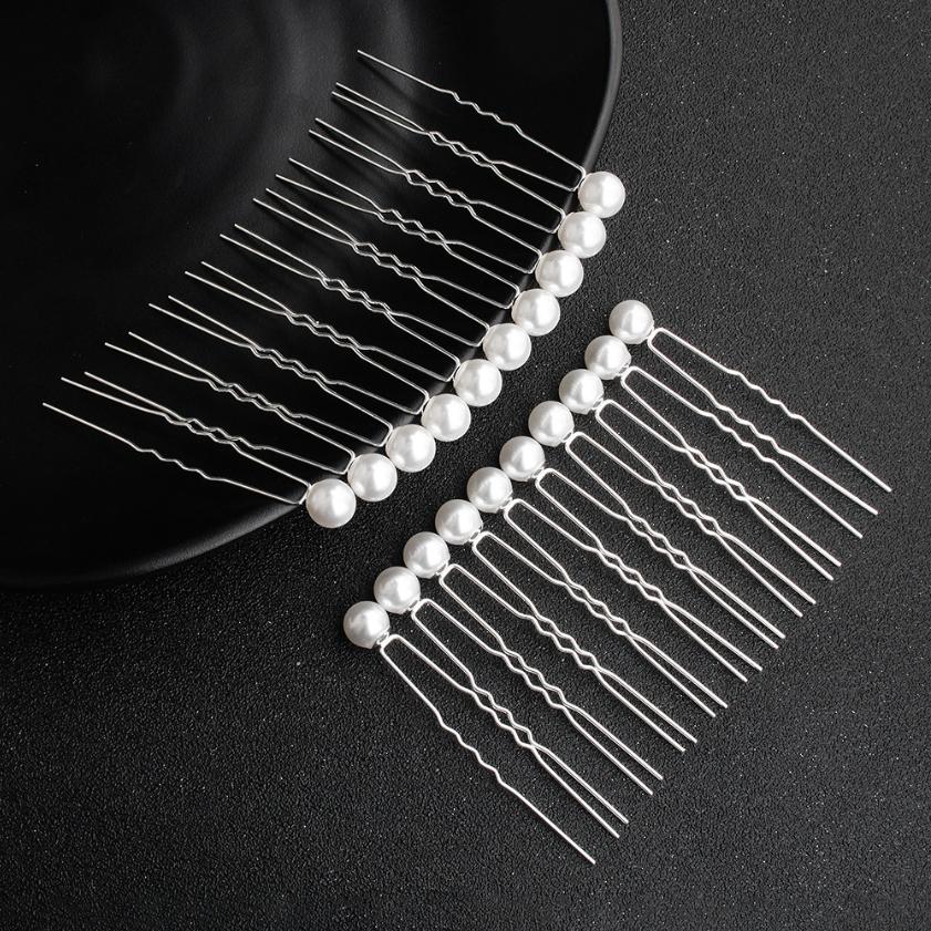 20 STÜCKE Mode Perlen Hochzeit Haarnadeln Clips Braut Haarschmuck Accessoires Haarnadeln Handgefertigte Perlen Kopfschmuck Haardekoration