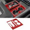 Central kontroll Växelväljare/Kopphållare Cover Trim För Ford F150 + Röd Kolfiber