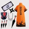 Set Costum Cosplay Anime Naruto, Prezentând Al Patrulea, Al Șaselea și Al Șaptelea Hokage, Membri Akatsuki cu Pelerine și Mantii.