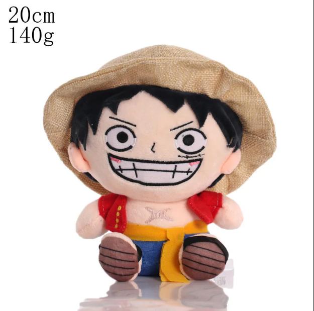 HOT 20cm OnePiece Anime Figure Zoro Luffy Chopper Plush Toys Cute Cartoon Plushie Stuffed Dolls Pendant Kids Xmas Gifts