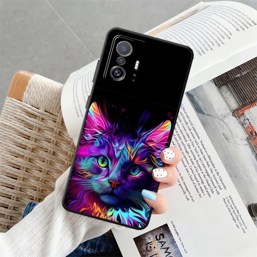 Cool Colored Cat Funda Phone Cover Case for Xiaomi Mi 13 Lite 10T 12X 12 12T Pro 14 11 11T