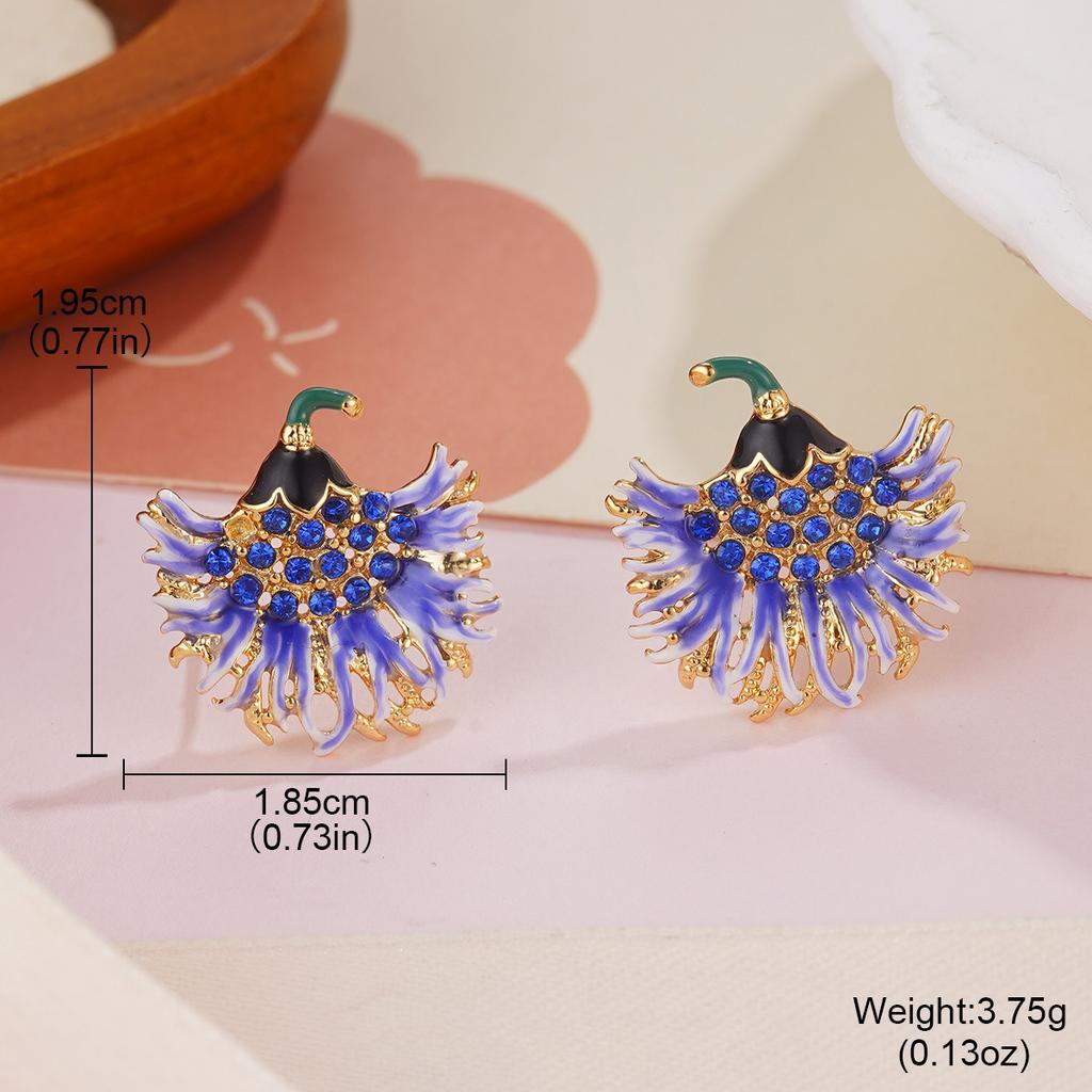 New Spring Pearl Flower Earrings Niche Design Premium Earrings 2026 Enamel Temperament Non-collision Earrings