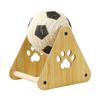 Verschleißfester Katzenkratzball Langlebige Holzbasis Haustier-Kratzspielzeug Großer Sisal-Fußball Katzen-Pfoten-Schleifbrett Innen