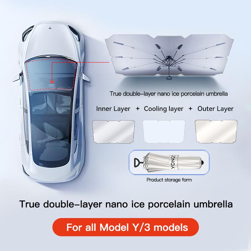 YZ Для Tesla M3 Highland Model Y Juniper 2025-26 Сотовый солнцезащитный козырек для люка Стекло крыши Солнцезащитный козырек Передний задний аксессуар для люка