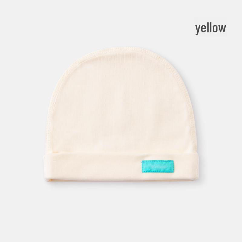 

Сезонная ветрозащитная детская шапка: Легкий однослойный для новорожденных жёлтый