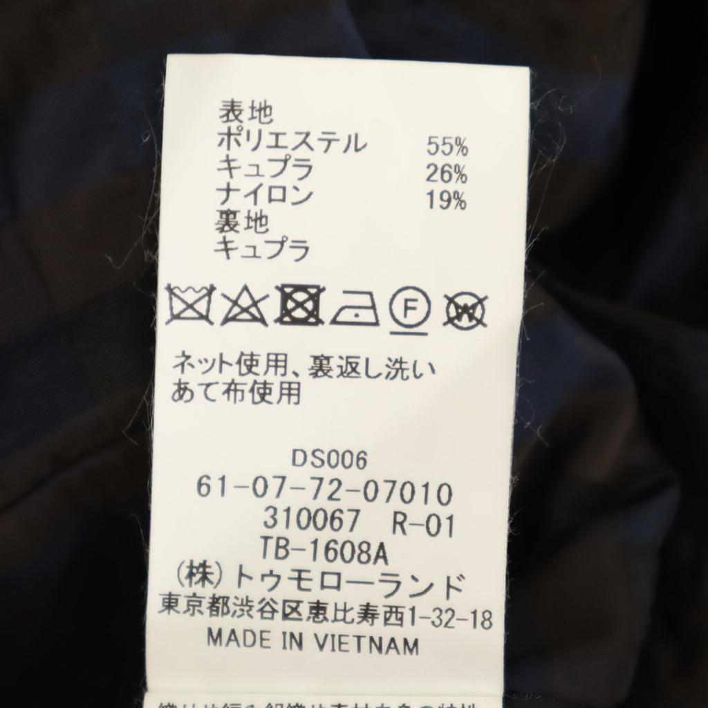 TOMORROW LAND PILGRIM Check Jacket 44 Navy System Men's Used