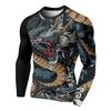 T-shirt à manches longues avec graphique Crâne & Ailes, Essentiel du style streetwear