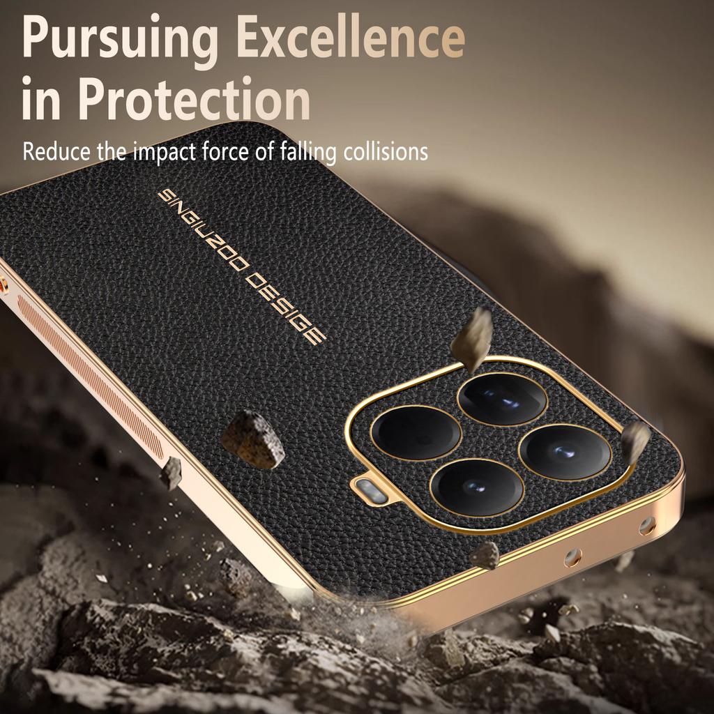 For XiaoMi 15T 14T Pro Case New High-end Lychee Texture PC Anti-drop Cover For Xiaomi 15T Pro Shockproof Bumper Funda