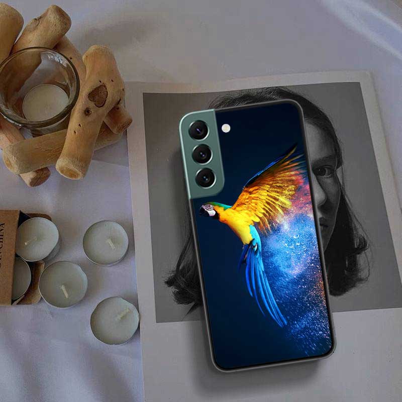 Parrot Bird Phone Case For Samsung A16 A26 A36 A56 Galaxy A02S A12 A52S A13 A23 A33 A53 A54 A34 A24 A14 A22 A32 A42 A72 Cover Ca