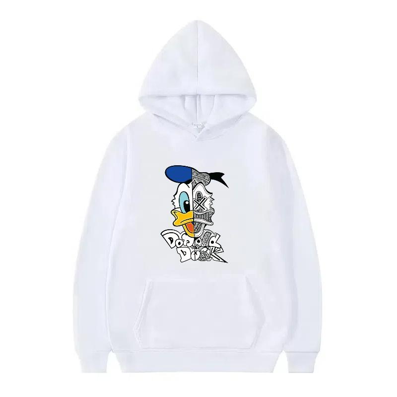 Disney Mickey Mouse Pattern Woman Fleece Casual Loose Black Autumn Tops Clothes Pullovers Ladies Cheap Hoodies Men Sweatshirts
