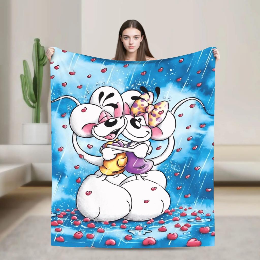 Coperte Rosse Amore Cartone Animato Diddl Qualità Morbida Coperta da Viaggio Invernale Divano Letto Copriletto Confortevole 50X60
