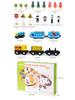 Wooden Train Toy Set with Tower Crane for Kids - Educational Assembly Playset