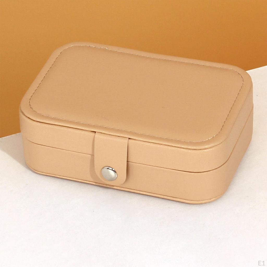 Jewelry Box Organizer, Double Layer for Travel Storage Case Earrings Rings Women