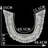 Black & White Polyester Embroidered Lace Collar for DIY Cheongsam Dress Crafting