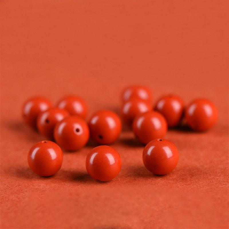 20pcs Natural Raw Cinnabar Round Beads Beautiful Multicolor Beads Handmade Diy Bracelet Necklace Jewelry Handmade Lucky Beads Accessories