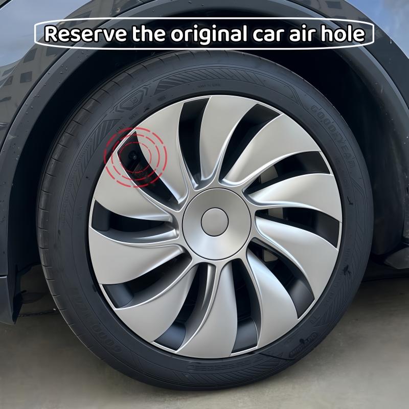 4PCS Hubcaps For Tesla Model Y Juniper 2025 19 Inch Performance Replacement Wheel Cover Automobile Hub Cap Full Rim Accessories