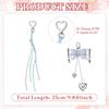 Leather Bow Keychain Inch PU Cute Bow Heart Keychain Pendant Decoration with Brand Strap for Phone Car Wallet Light Blue [uxcell] 9.8 Case, Keys,