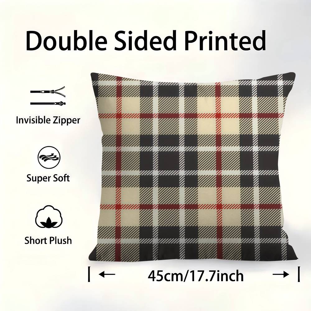 Brown Cloth Pattern Cushion Cover Pillowcase Upholstery Sofa Throw Pillow Home Decor Pillowcas