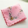 Ladies Square Handkerchief Cotton Flowers Women Children Print Face Hand Towels Hanky Wedding Christmas Gifts