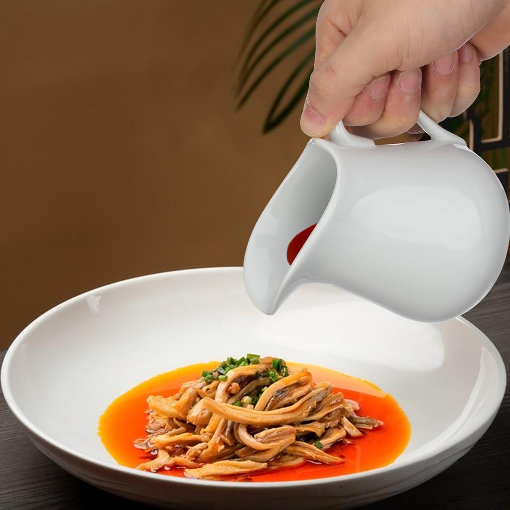 Ceramic Pitcher 450Ml Milk Frothing Pitcher Coffee Creamer Jug Handheld Design Easy Clean Heat Resistant for Home Cafe Hotel Bar