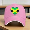 Jamaica Large Heart Flag Sun Baseball Cap  Spring Classic Hip Hop Hats For Women Unisex Outdoor Sport Baseball Caps