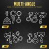 Motorcycle Steering Damper Bracket Shock Absorber Kit For Harley Road Glide 15-UP W/ Front Forks 54mm/58mm/49mm Suspension Parts