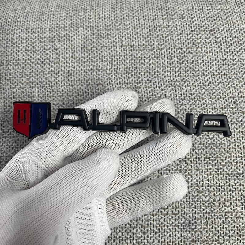 1pc Metal Emblen ALPINA Lettering Badge Durable Vehicle Accessory Enhances Aesthetics Compatible with Multiple Car Models Stylish and Practical