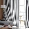 Perdele din voal cu dungi alb-negre pentru tratarea ferestrelor din camera de zi Perdele transparente pentru dormitor draperii de bucătărie