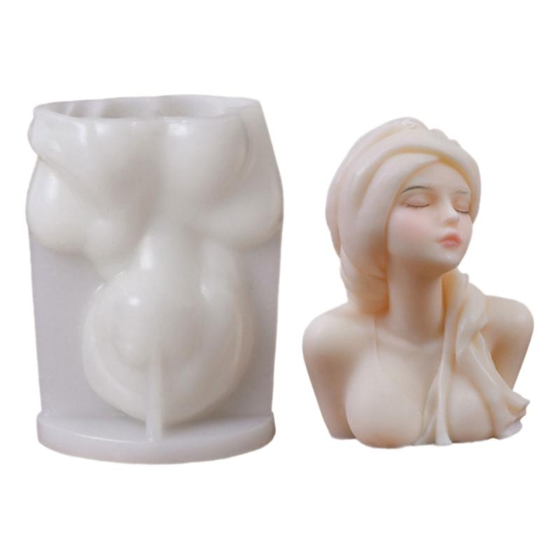 

Silicone Molds Girl Portrait Candle Molds Epoxy Resin Molds Castings Molds Ornament Plasters Molds Candle Making Molds