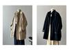 Damen Trenchcoat im koreanischen Stil, mittellang, Stehkragen - Japanische Arbeitskleidung, lockere Passform, dünne Textur für Frühling und Herbst