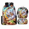 Anime Rucksack Set One Piece Naruto Schultasche für Jungen Schüler Laptop Rucksack Umhängetasche Federmäppchen 3-teilig Große Kapazität Wasserdicht