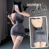 Seductive Secretary Uniform Lingerie Set: Sensual Nightwear Robe