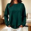 Damen Oversized Pullover mit Rundhalsausschnitt Lockerer Schnitt Lässiges Pulloveroberteil für Frühling und Herbst