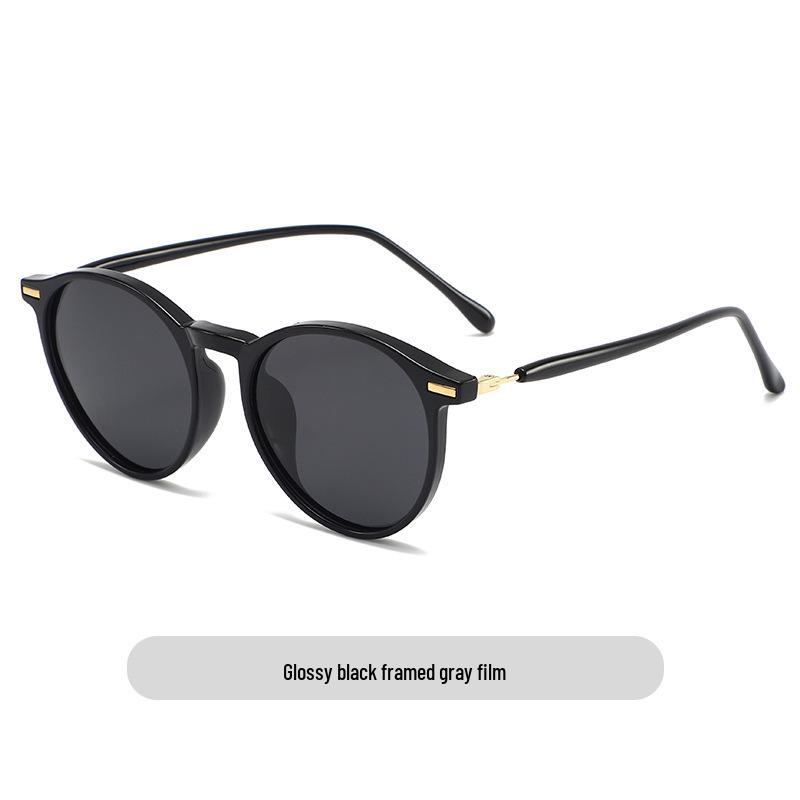Women's Small Round Frame Polarized Sunglasses, UV Protection, High-End Feel