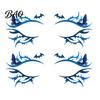 Ghostly Eye Decorations 2 Pairs Halloween Tattoo Stickers, Waterproof Temporary Face Decals with Creative Festival Party Supplies Pumpkin Bat