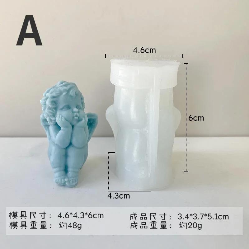 

3D Маленький Ангел Свеча Силиконовая Форма Сделай Сам Ручная Работа Милый Ангел Девочка Мыло Гипс Поделки Декоративная Смола Изготовление Молдов Подарки для Вечеринки A