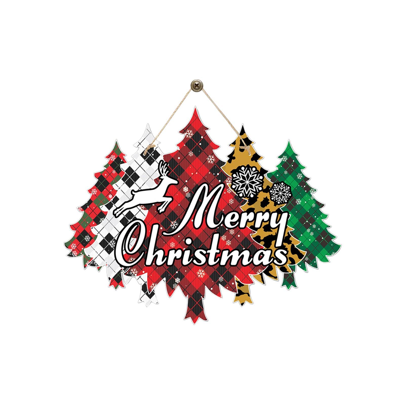 

Рождество Новый год Подвеска на дверь Рождественская праздничная вечеринка Атмосфера Украшение Подвесная табличка на дверь Кастомизация One Size