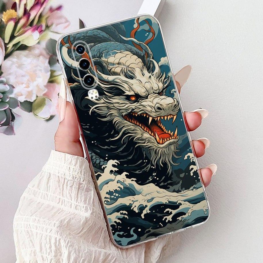 For Huawei P30 Case ELE-L29 ELE-L09 ELE-L04 Cover Luxury Dragon Cartoon Soft Silicone Clear Cover For Huawei P30 Pro P 30 Fundas