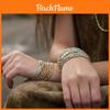 Bracciale Multi-strato con Ciondoli e Perline Stile Bohemien con Cordino Elastico per Donna Regalo da Viaggio