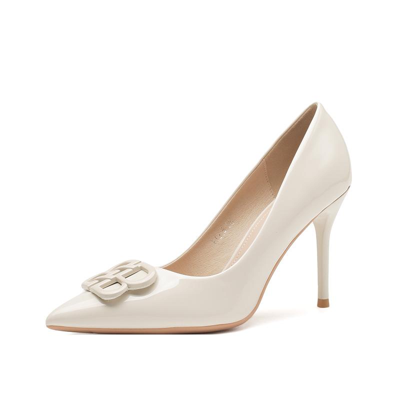 B pantofi cu toc înalt cu vârf ascuțit stiletto pentru femei stil nou simplu pentru navetă CM