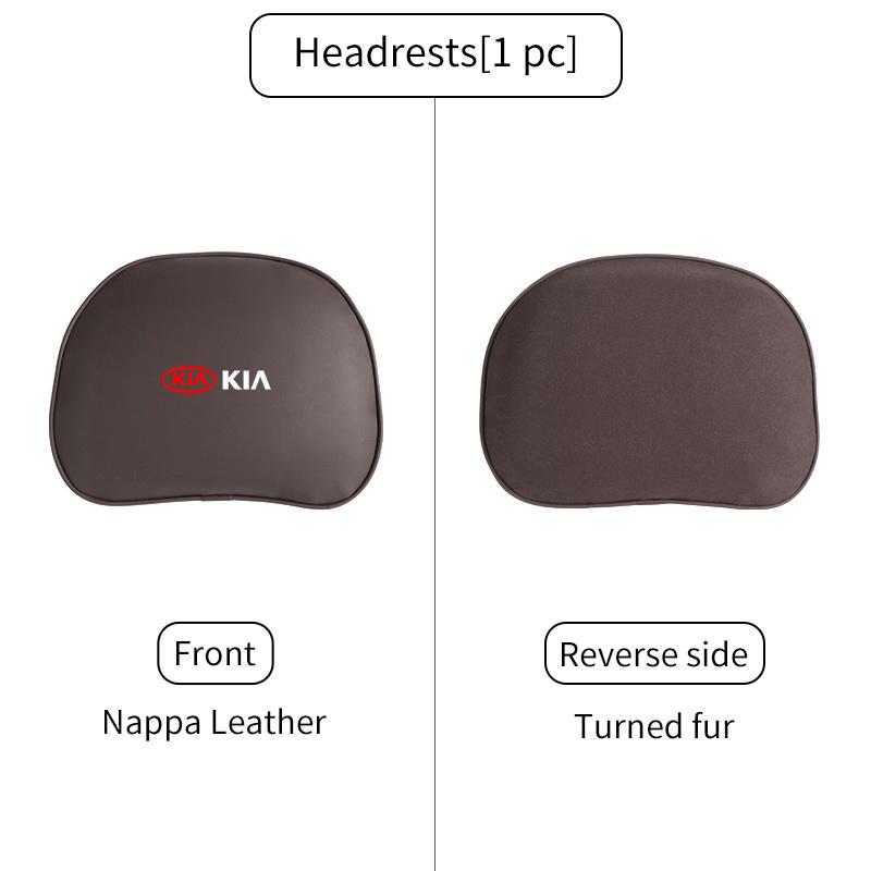 BBEI1 For KIA Car Logo Headrest Pillow Lumbar Neck Protective Cushion Accessories Cerato Soul Venga Forte Spectra Sedona Niro Cadenza
