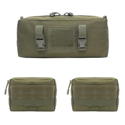 Militärische taktische Tasche, wasserdicht, für Airsoft und den Außenbereich, 3-teiliges Set, multifunktional, Nylon, (khaki) [Gebraucht]