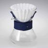 Kalita Coffee Dripper Set, Wave Style Up, Navy, #185, for 2-4 people, #35246. This stylish drip set is perfect for two or four people, making it suita