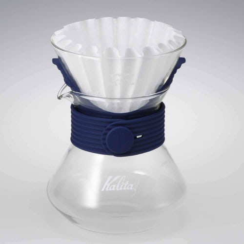 Kalita Coffee Dripper Set, Wave Style Up, Navy, #185, for 2-4 people, #35246. This stylish drip set is perfect for two or four people, making it suita