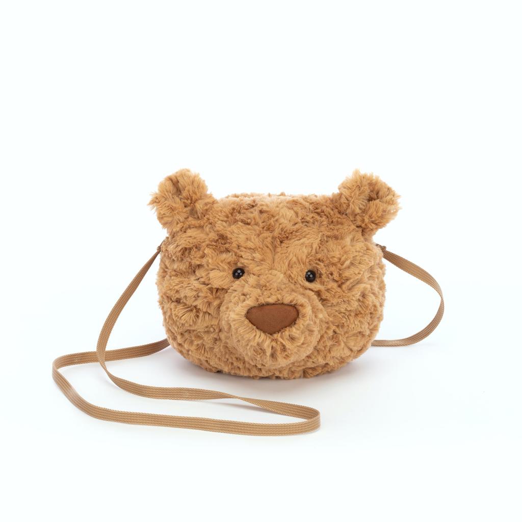 Jellycat Bartholomew Bear Plush Bag, 7 Inch - Crossbody and Shoulder Purse - Fun and Unique Handbag