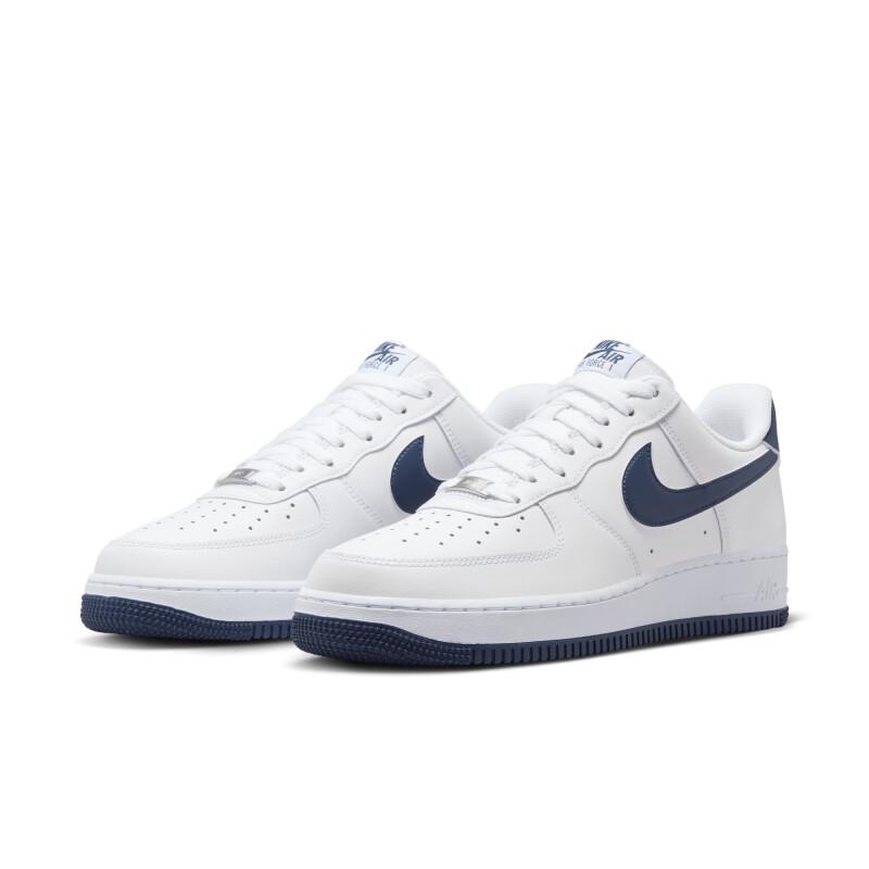 Nike Air Force 1  07 Men s Sneakers White Midnight Navy FJ4146-104 47.5